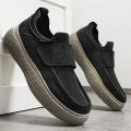 Outdoor Fashion Sports Walking Board Shoes New Fashion Platform Suede Leather Mens Casual Shoes High Quality Men's Thick Bottom. 
