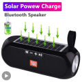 Solar Radio FM Outdoor Portable Wireless Bluetooth Speaker Music Sound Box Subwoofer Bass Aux PC TV Computer TV Hifi Stereo Mp3.