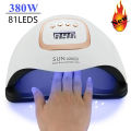 Sun-X25-max 380W 81LEDs UV LED Lamp for Nails Powerful Nail Dryer For Curing All Gel Nail Polish Drying UV Light for Manicure. 