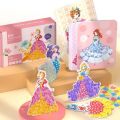 DIY 3D Drawing Board Cards Kids Puzzle Fine Motor Training Toys Handmade Play Matching Cards Princess Dress Up Toy.