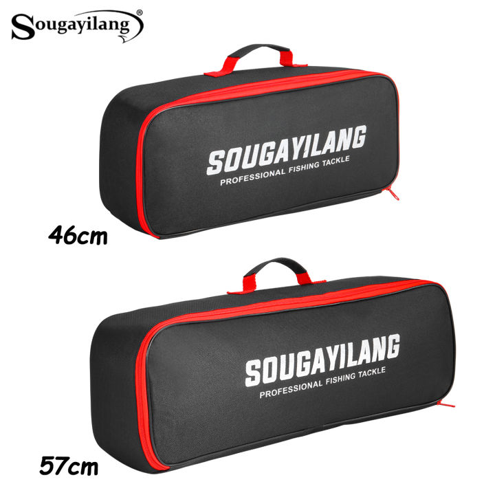 Sougayilang Fishing Rod Bag 46cm/57cm Large Capacity 100b Portable Waterproof Oxford Cloth Fishing Tackle Bags Outdoor Fishing