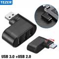 Laptop USB 3.0 Rotatable Hub High Speed Multi-hub Usb Splitter 2.0 1 Multiple 3 6 Port Adapter Usb 3.0 Card Reader for Pc. 