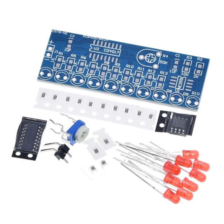 Smart%20Electronics%20Kits%20NE555+CD4017%20Light%20Water%20Flowing%20LED%20Module%20DIY%20Kit%20-%20Image%202