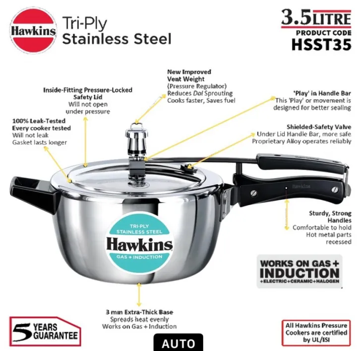 Hawkins%20Triply%20Stainless%20Steel%20Pressure%20Cooker%203.5%20Litre%20-%20HSST35%20-%20Image%202