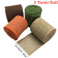 3M/Roll Burlap Wired Ribbon Roll Natural Jute Wrapping Burlap Ribbon For Christmas Crafts DIY Wedding Party Bows Trim Decoration.