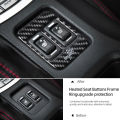 For Subaru BRZ/Toyota GR86 2013-2020 Carbon Fiber Car Interior Center Console Seat Heating Trim Sticker Tuning Decor Accessories. 