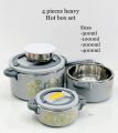 Good Quality Hot Box 4 Pcs Set Stainless Steel Insulated Food Storage Basket. 