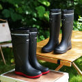 Men's Women's High-End Rain Boots Closed Rainproof and Waterproof Short and Mid.Calf Length Non-Slip Drawstring Rubber Boots. 