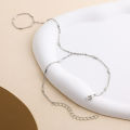 Elegant Tiny Chain Bracelet Finger Rings For Women Gold Color Link Chains Connecting Hand Harness Bracelets Jewelry. 