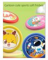 Kids Soft Frisbee Cartoon Flying Disc Safe Outdoor Sport Toy Parent-Child Game for Boys Girls Beach Backyard Family Play.