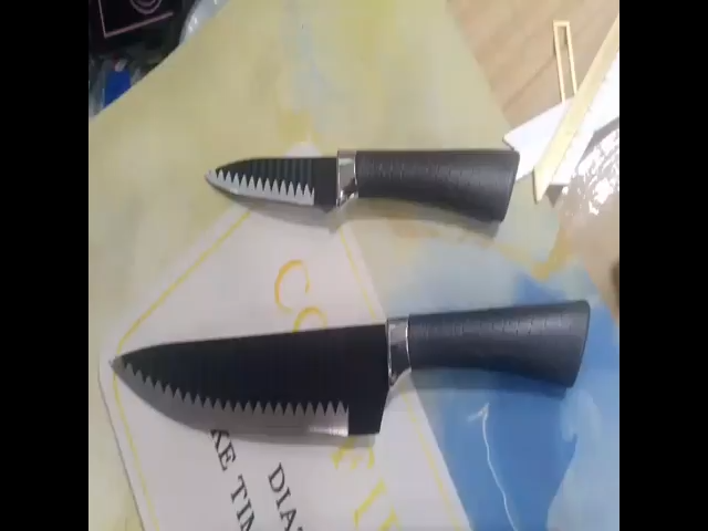 5pcs Kitchen knife set, high-grade black steel knife set Gift knife Stainless steel kitchen utensils household knives