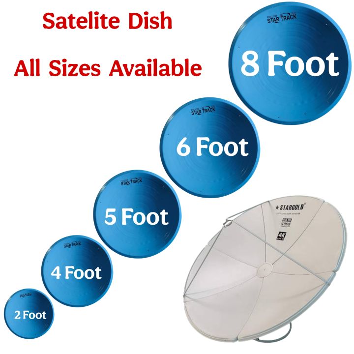 OutDoor Fiber Glass Dish Antenna 2 / 4 / 5 / 6 / 8 Foot Operating C , S ...