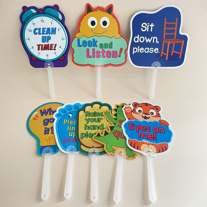 8Pcs%20Manage%20Your%20Class%20Signs%20Management%20Paddles%20Teacher%20Action%20Directions%20Handheld%20Board%20Hand%20Held%20Fans%20Teaching%20Aids%20Montessori%20-%20Image%207