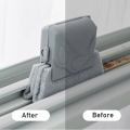 "Versatile Groove Cleaning Brush for Quick and Easy Cleaning of Corners, Gaps, and Detachable Door Window Tracks – Includes Washable Microfiber Blade Dust Cleaner". 