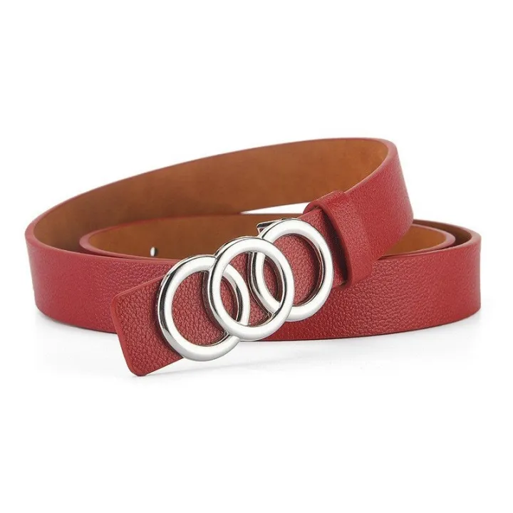1pc%20New%20Women's%20Belt%20Fashion%20Silver%20Three%20Circle%20Buckle%20Belt%20Versatile%20Personalized%20PU%20Leather%20Belt%20Paired%20With%20Jeans%20Lady%20Belt%20-%20Image%205