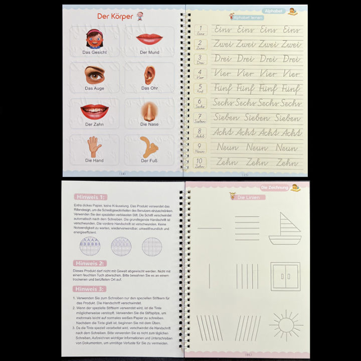 Big%20Size%2018.5*26cm%20German%20Magic%20Practice%20Copybook%20Pen%20Preschools%20Kids%20Calligraphy%20Children%20Reusable%20Deutsch%20Writing%20Book%20-%20Image%207