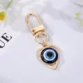 Evil Eye Hamsa Hand Heart Keychain Keyring For Friend Couple Lovers Gift Flower Blue Eye Bag Car Airpods Box Key Accessories. 