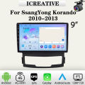 Car Radio Android for SsangYong Korando 2010-2013 Multimedia Video Player Wireless Carplay Android Auto Head Unit Navigation GPS. 