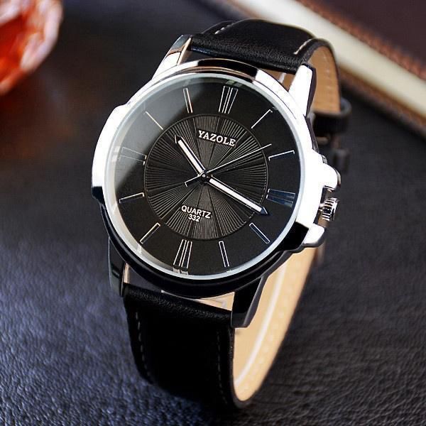 YAZOLI Brand Fashion Men Dress Watches Brown Leather Strap Casual Watch Men relogio Luxury Waterproof reloj hombre