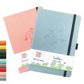 BUKE A5 Size Dotted Journal Drawing Sketchbook-160gsm Paper, Inner Pocket, Numbered 160 Pages, 5x5mm DOT GRID Notebook. 