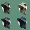 Summer Sun Hats UV Protection Outdoor Hunting Fishing Cap For Men Women Hiking Camping Visor Bucket Hat Neck Flap Fisherman Hat.