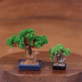 1/12 Dollhouse Simulation Mini Green Tree Potted Dollhouse Home Decorations Dolls House Micro Landscape Garden Ornament. 