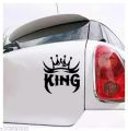 King Sticker Car Sticker Bike Sticker Black. 