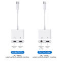 Type C To 3.5mm Headphone Jack OTG Adapter For iPhone 15 Pro Fast Charger For   One Plus USB C Connector Aux Cable. 