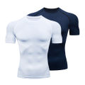 Compression Running Shirts Men Dry Fit Fitness Gym Men's Rashguard T-shirts Football Workout Bodybuilding Stretchy Clothing 2023. 