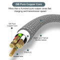 CASIFY G1 120W 6A Type C Fast Charging Cabe Type C 120W Cable Data Cable Metal Type C Cable Nylon Braided Type C Cable 120W 1M. 