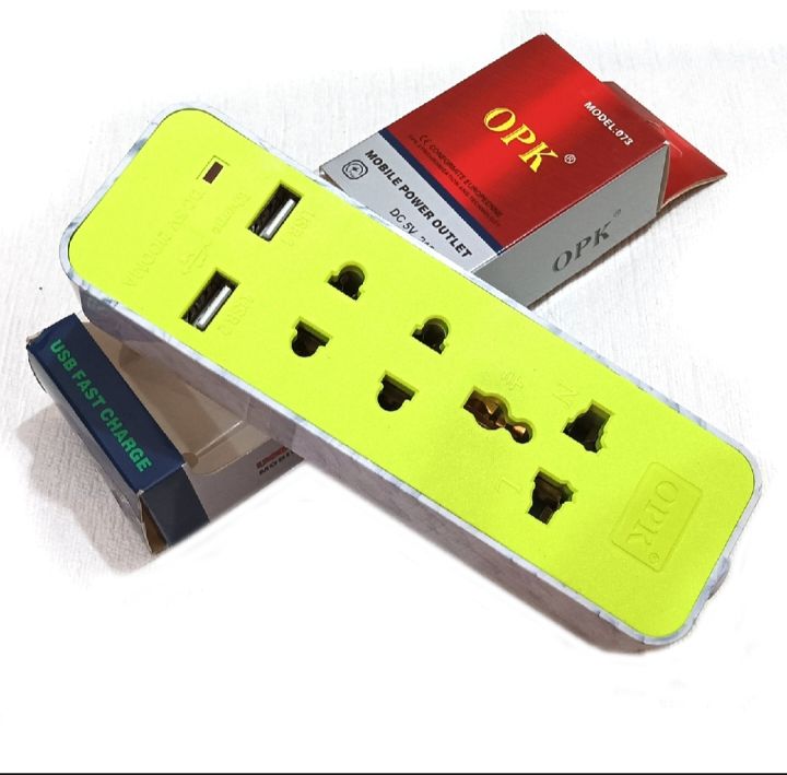 Just Extension board 3 Sockets 2 USB ports fast charging Power extension Board With Best