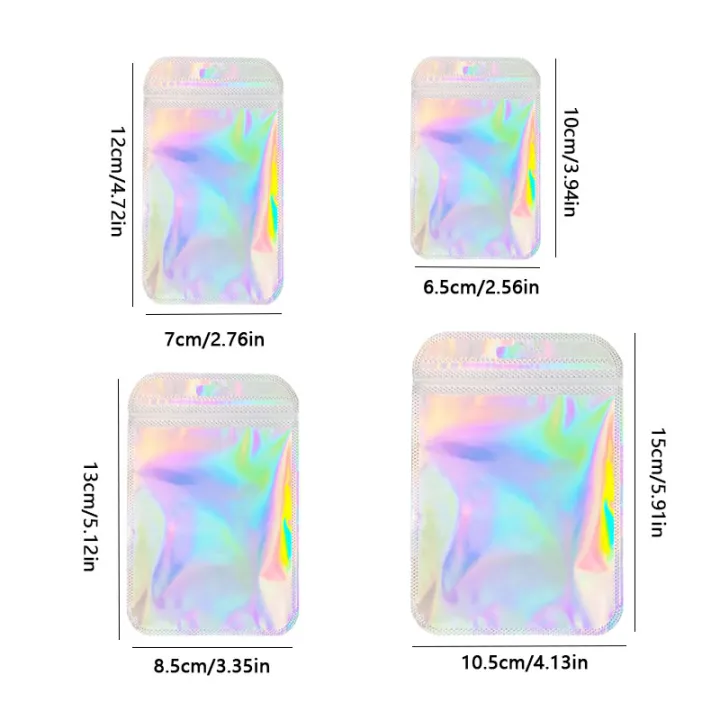 20/30/50pcs%20Iridescent%20Laser%20Ziplock%20Bags%20-%20Resealable%20OPP%20Pouches%20for%20Jewelry,%20Gift%20Wrapping%20&%20Retail%20Packaging%20-%20Image%203