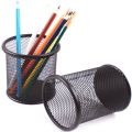 Pack of 2 Pen Stand and Stationery Holder Metal Mesh - Black. 