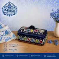 Jewellery Box | Decoration Piece | Blue Pottery Jewellery Box Handmade and Hame Painted Multani Ceramic Jewellery Box