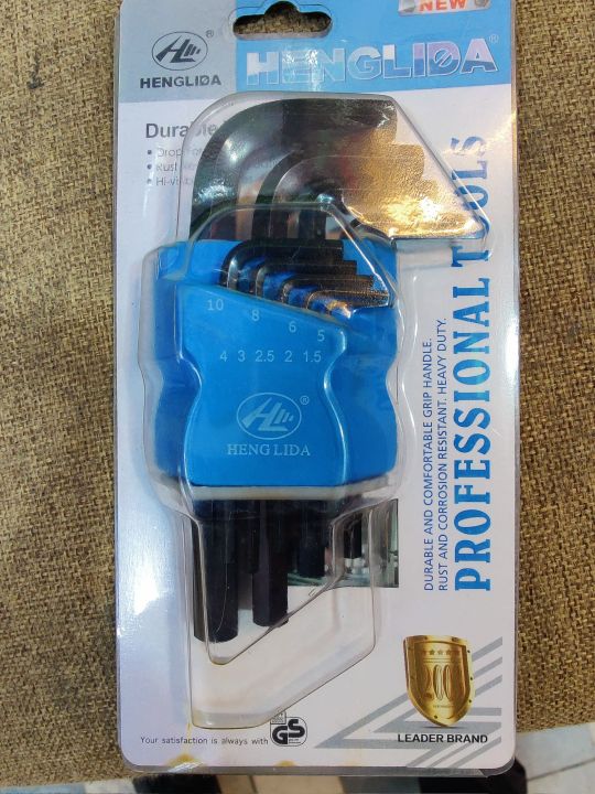 9%20Pcs%20Hex%20Key%20Set%20professional%20Tools%20Set%20High%20Quality%20henglida%20-%20Image%204