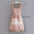 1 Piece For Women's Floral Home Apron With Pocket, Adjustable Apron For Kitchen, Cooking, Baking, Grilling, Chef's Apron. 
