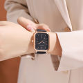 Square Women's Watch, Quartz Diamond Patterned Belt, Calendar Watch, Women's Watch. 