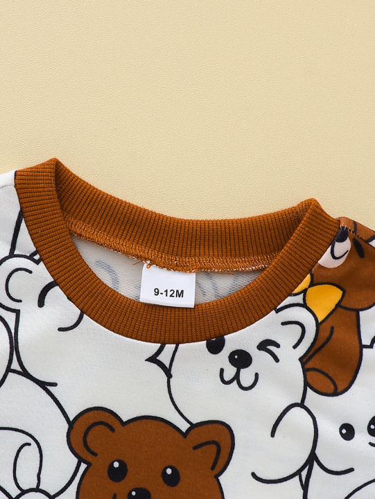 Boys'%20Casual%20Spring/Fall%20Long-Sleeve%20&%20Long-Pant%20Two-Piece%20Set%20with%20All-Over%20Bear%20Print%20-%20Image%203