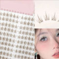 MJ Brown Sunflower False Eyelashes Black Natural Manga Lashes Anime Eyelashes Large Capacity Eyelashes Extension Chinese Makeup.