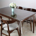 Transparent Square Plastic Tablecloth Protective Sleeve, Waterproof and Oil Proof PEVA Tablecloth. 