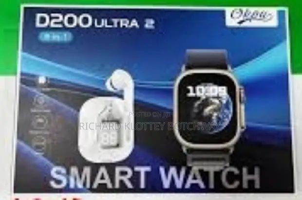 D200 ULTRA 2 SMART WATCH 8in1 STRAP Bluetooth Calling Wireless Charger PROTECTIVE CASE