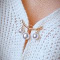 Elegant Fashion Pearls Brooch Pins For Women Fixed Straps Charm Safe Pin Brooches Clothing Clip Badge Dress Buckle Diy Jewelry. 