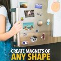 Printable Magnetic Sheets for Inkjet Printer - Printable Magnetic Paper for DIY Crafts,  Room Decorations, Easy to Cut, Non Adhesive for Photo Fridge Magnets, Refrigerator Magnetic Sticker. 