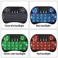 7 Colors i8 Keyboard Backlight English Russian Air Mouse Wireless Touchable Remote Control for Smart TV Box Desktop Touchpad PC. 