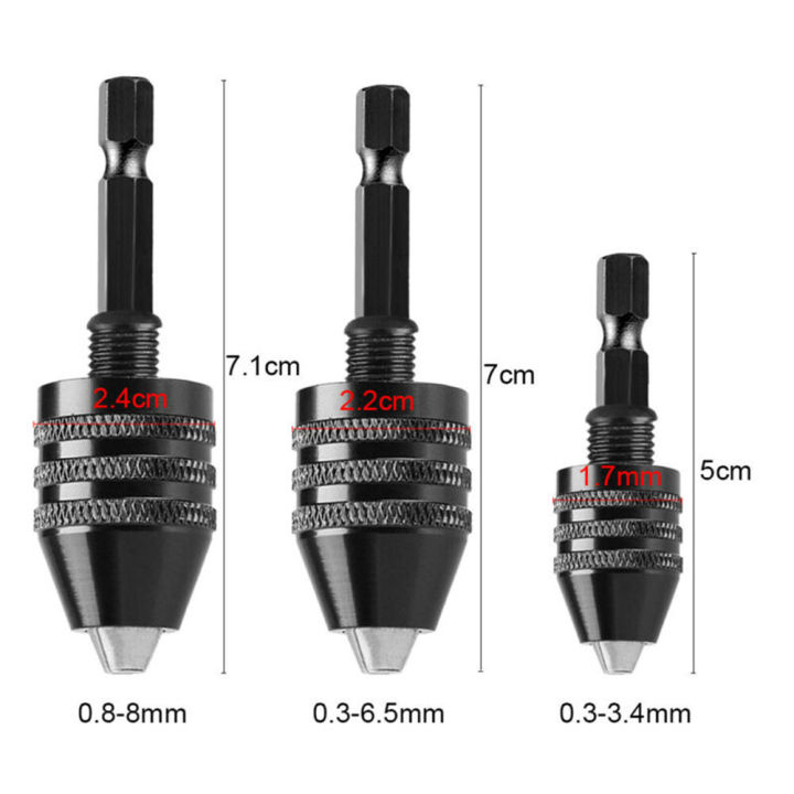Mini Keyless Drill Chuck 0.38mm SelfTighten Electric Drill Bits
