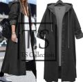 Stylish Hooded Long Denim Coat for Women – Comfortable and Versatile. 