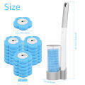 18/36Pcs Disposable Toilet Brush Long Handle Wall-mounted Wc Cleaning Tool Kit with Replaceable Brush Head Bathroom Accessories.