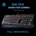 HP GK100 RGB MECHANICAL GAMiNG KEYBOARd WiTH BLUE SWiTCH. 