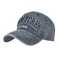 Hot Sale Hat New Spring And Autumn Washed Cloth Baseball Cap Embroidered Letters New York. 