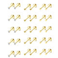 2pcs Tiny Surgical Stainless Steel 2mm Small CZ Dot Ball Flat Screw Back Stud Earrings Ear Piercing Hoop Jewelry Set. 